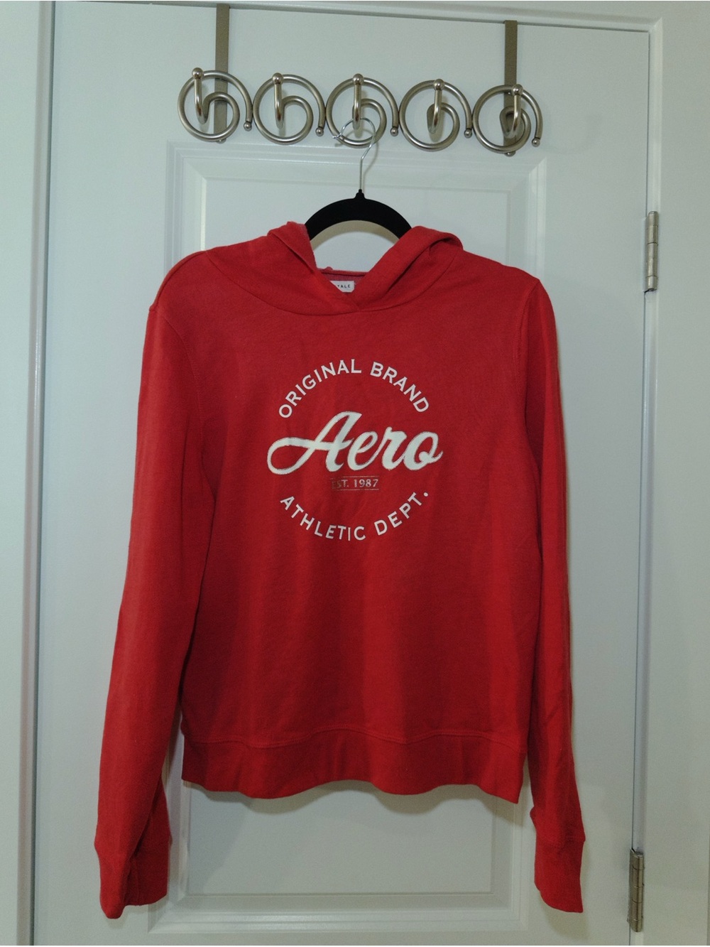 Aeropostale Red Logo Pullover Hoodie